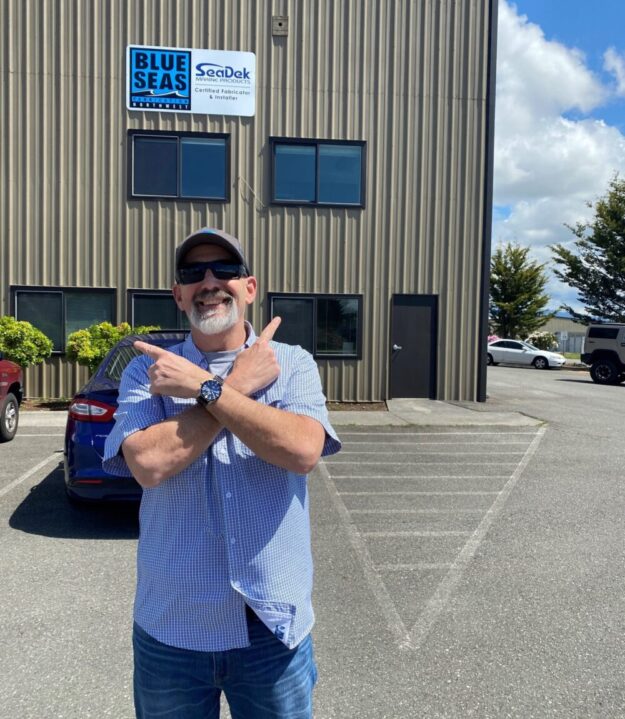 Ken Gardon outside Blue Seas Northwest